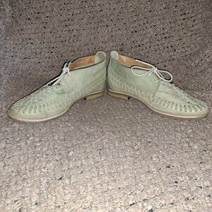 OFFICE London-Sage Green Nubuck Fisherman/Ghillie Sandals-Sz 40-Excellent